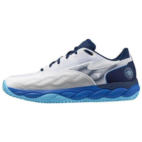 Mizuno Tennisschuh Padelschuh Wave Enforce Court Herren Blau Weiß