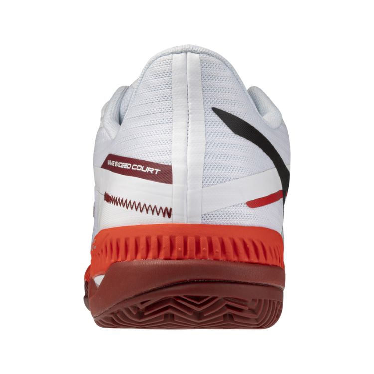 Mizuno Tennisschoen Padelschoen Wave Exceed Court CC Heren Wit Rood
