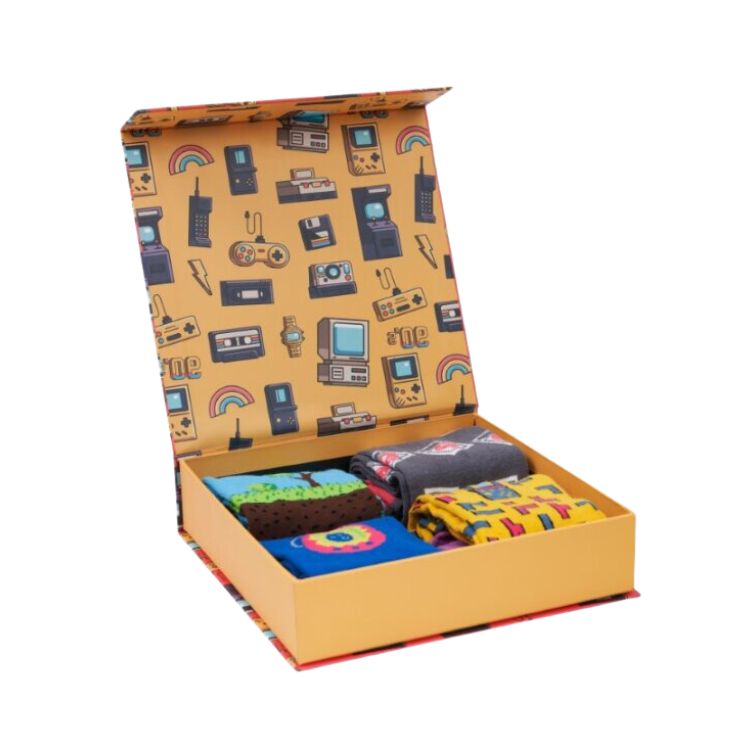 Moustard Socks 90's Games Giftbox Heren Sokken Geschenkbox - 4 Paar