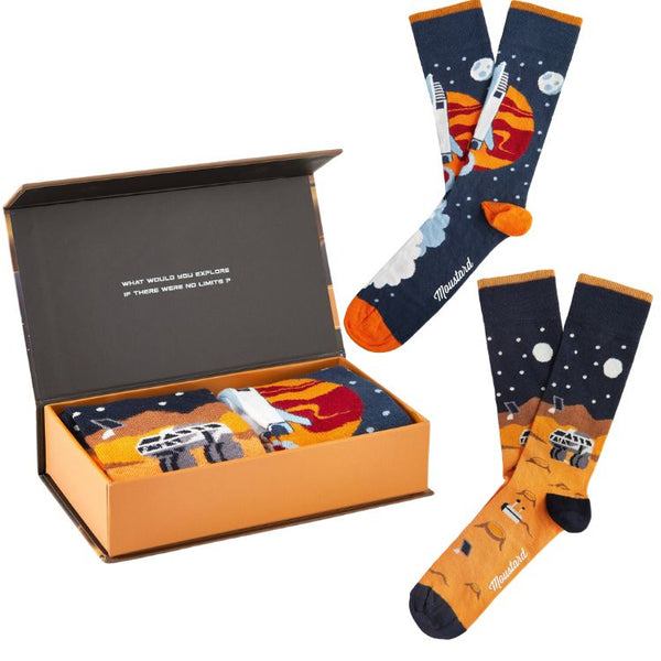 Moustard Socks Martian Giftbox Heren Sokken Geschenkbox - 2 Paar