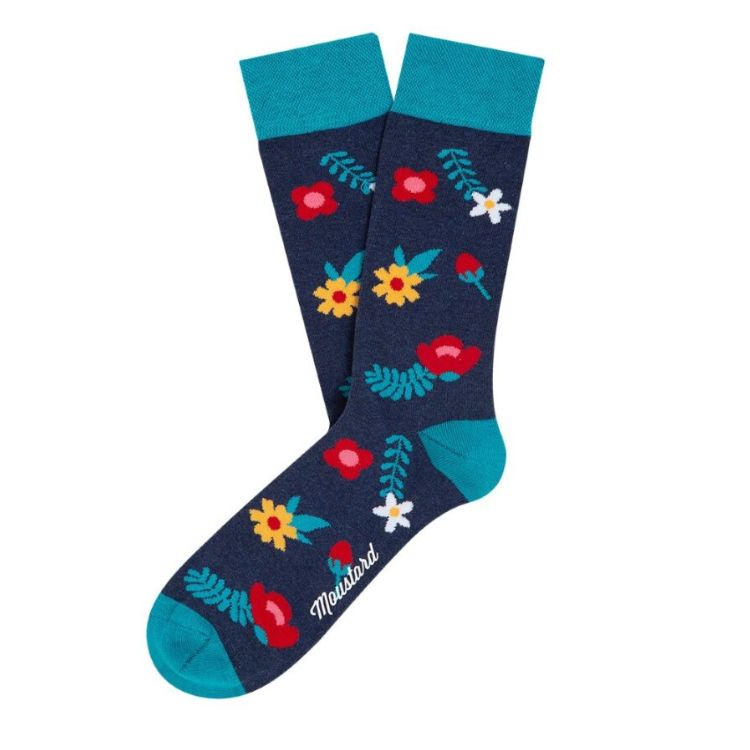 Moustard Socks Flower Giftbox Heren Sokken Geschenkbox - 2 Paar
