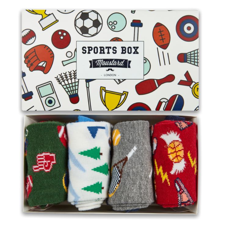 Moustard Socks Sport Giftbox Heren Sokken Geschenkbox - 4 Paar