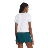 New Balance T-Shirt Practice Damen Weiß Grün