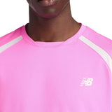 New Balance T-Shirt Tournament Novelty Heren Roze