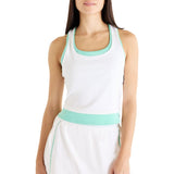 New Balance Tanktop Tournament Novelty Dames Wit Groen