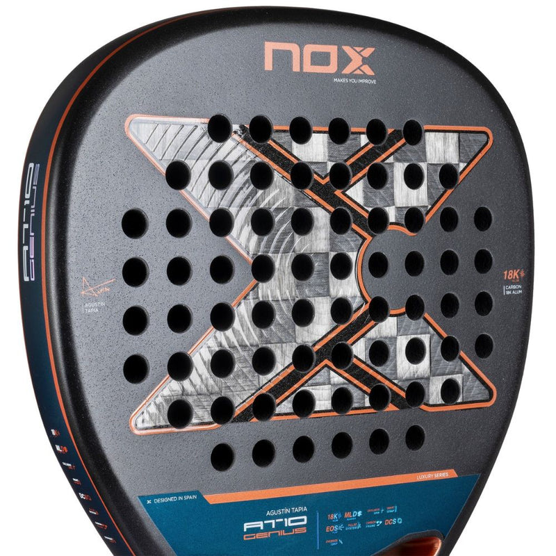 Nox Padelracket Luxury Genius AT10 Attack 18k Tapia Testracket Outlet