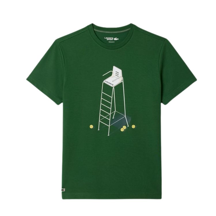 Lacoste T-Shirt Sport Ronde Hals Heren Groen