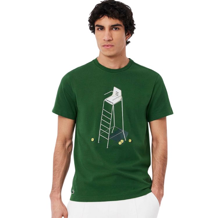 Lacoste T-Shirt Sport Ronde Hals Heren Groen