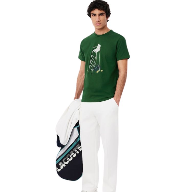 Lacoste T-Shirt Sport Ronde Hals Heren Groen