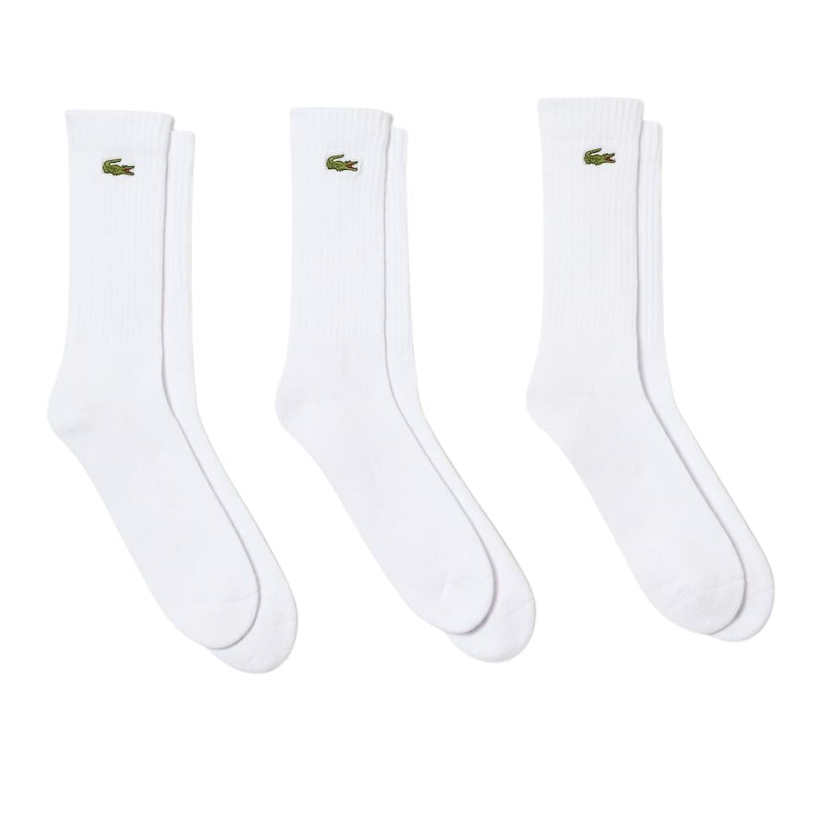 Lacoste Sportsokken Heren Wit 3 Paar
