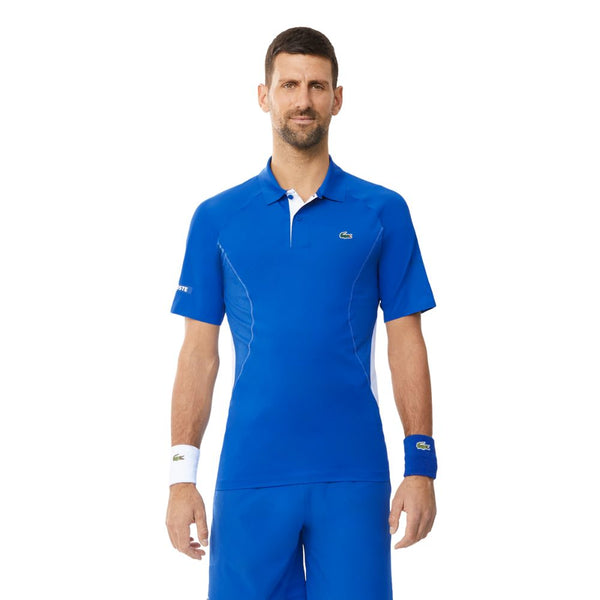 Lacoste Polo Shirt Sport Novak Djokovic Ultra-Dry Heren Blauw