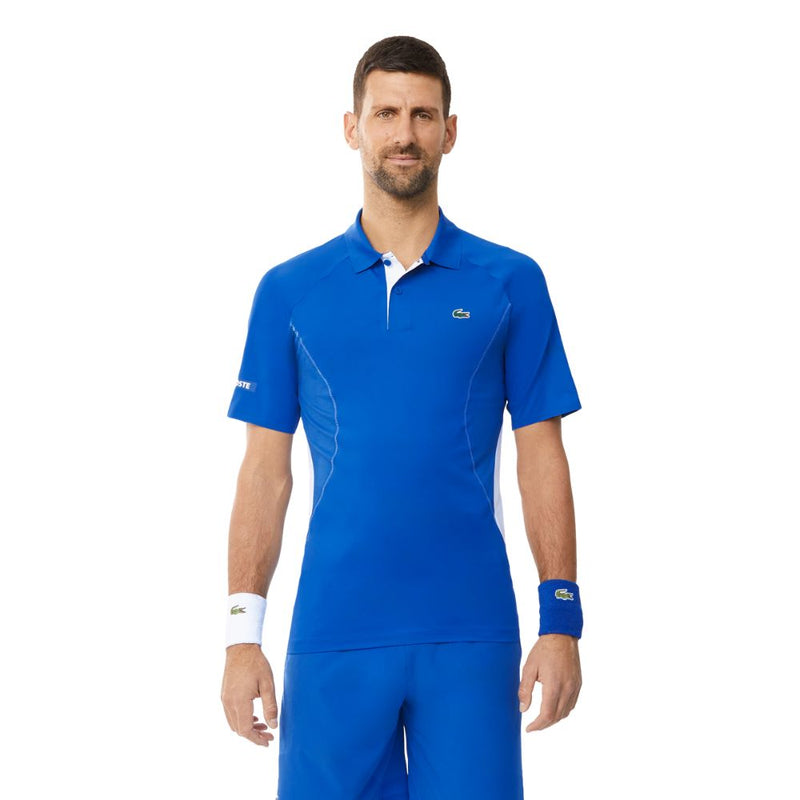 Lacoste Polo Shirt Sport Novak Djokovic Ultra-Dry Heren Blauw