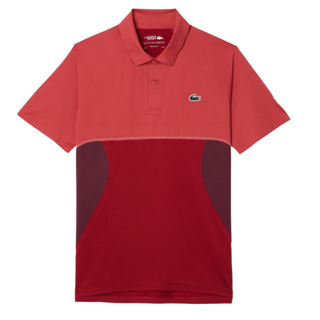 Lacoste Polo Shirt Sport Novak Djokovic Ultra-Dry Heren Roze Rood