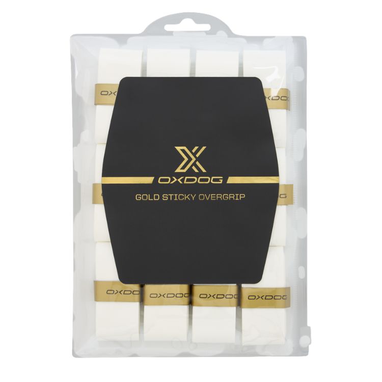 Oxdog Padel Overgrip Gold Sticky 12er Pack Weiß