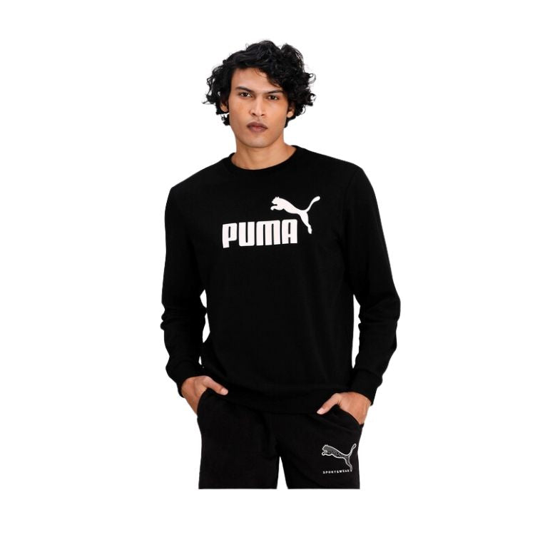 Puma Sweatshirt Essential Big Logo Crew Heren Zwart