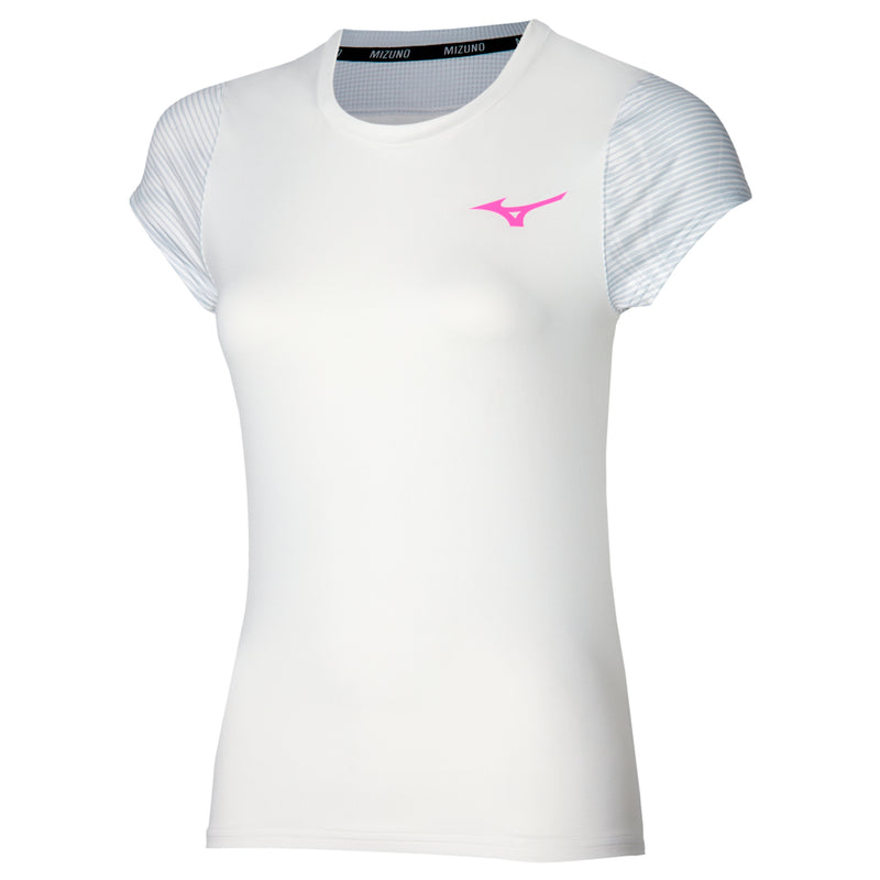 Mizuno T-Shirt Charge Printed Tee Dames Wit