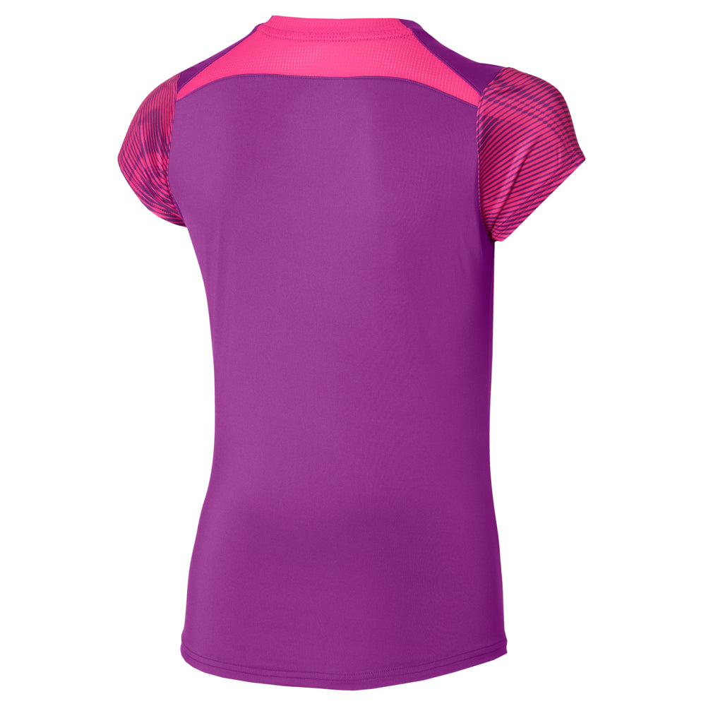 Mizuno Charge T-Shirt mit Aufdruck, Damen, Lila