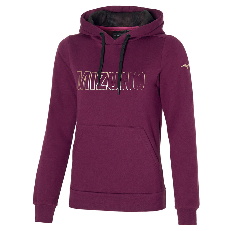 Mizuno Hoodie Graphe Wine Dames Rood