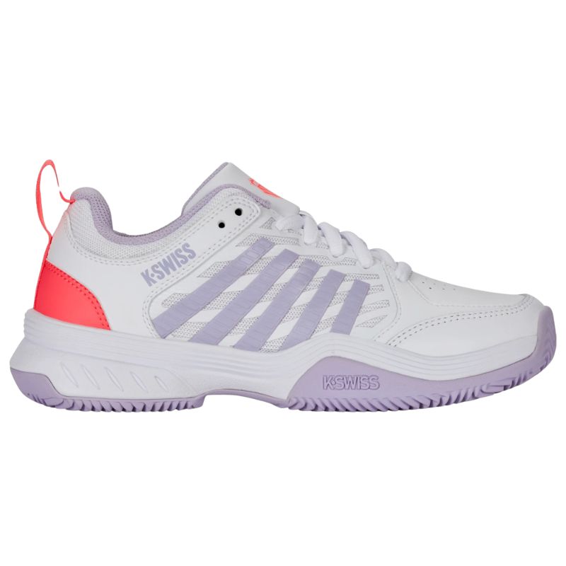 K-Swiss Tennisschoen Padelschoen Court Express 2 Clay Dames Wit Lila