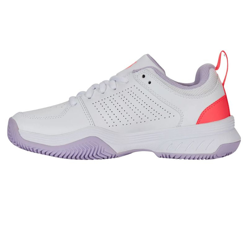 K-Swiss Tennisschoen Padelschoen Court Express 2 Clay Dames Wit Lila