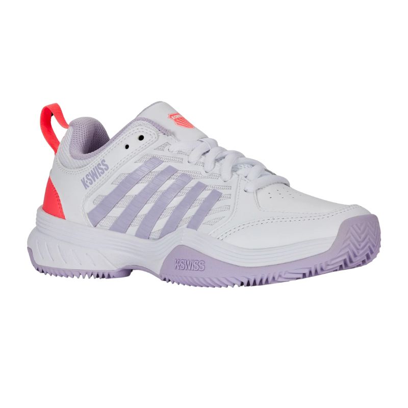 K-Swiss Tennisschoen Padelschoen Court Express 2 Clay Dames Wit Lila