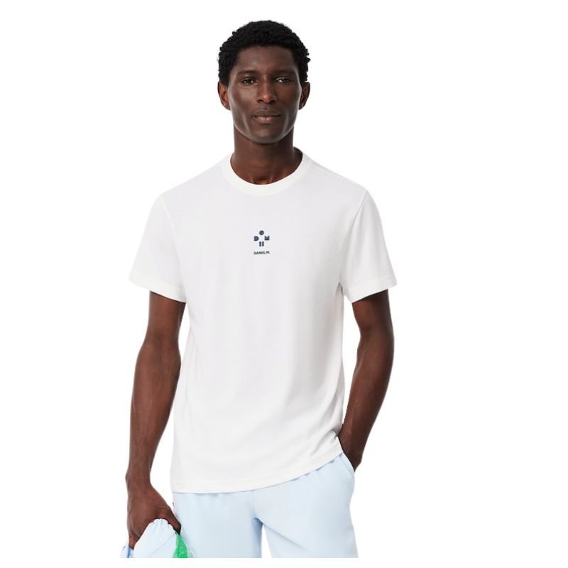 Lacoste T-Shirt Sport Danill Medvedev Heren Wit