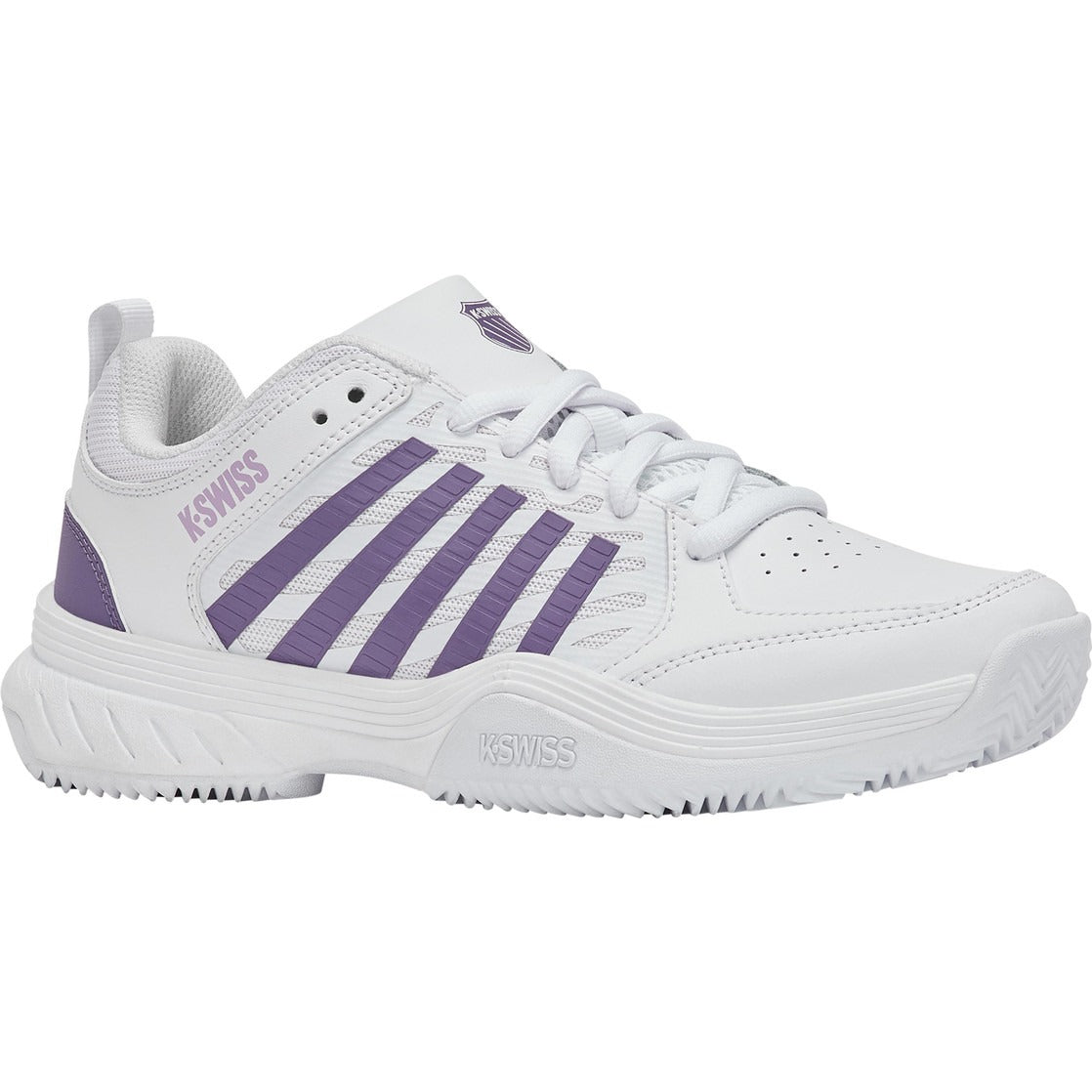 K-Swiss Tennisschuh Padelschuh Court Express 2 Clay Damen Weiß Lila