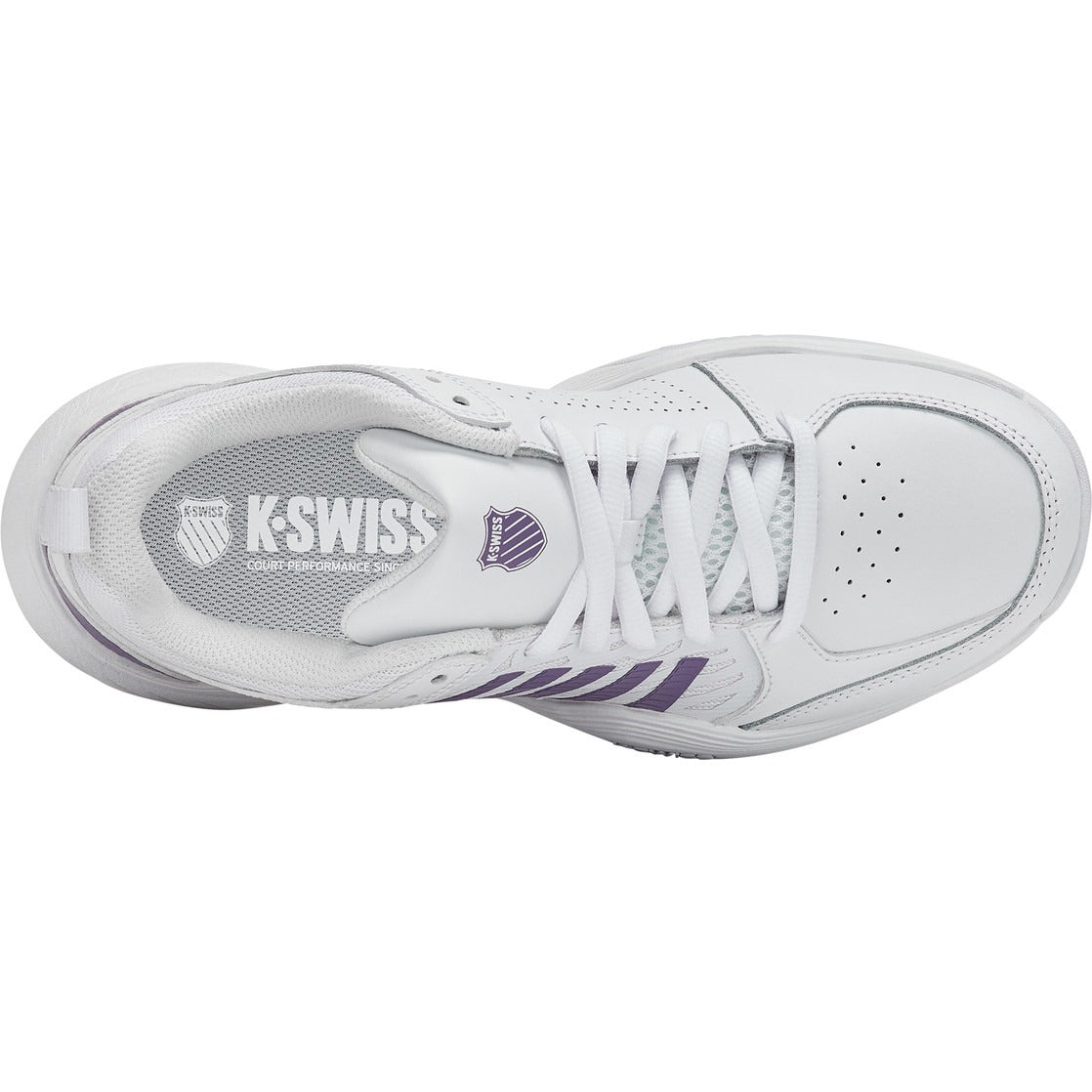 K-Swiss Tennisschuh Padelschuh Court Express 2 Clay Damen Weiß Lila