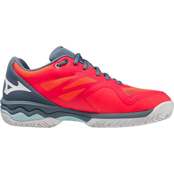 Mizuno Tennisschoen Padelschoen Wave Exceed Light CC Dames Fluor Rood