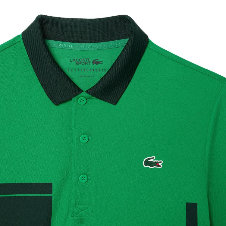 Lacoste Polo Shirt Sport Novak Djokovic Heren Groen