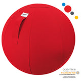 Baenger Fitness Yoga- und Gymnastikball – inkl. waschbarem Bezug und Pumpe – Rot