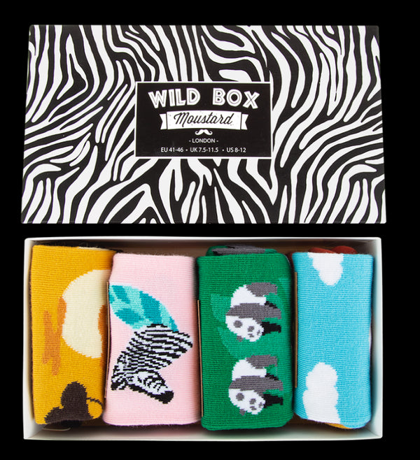 Moustard Socks WIldlife Giftbox Heren Sokken Geschenkbox - 4 Paar
