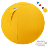 Baenger Fitness Yogaball, Gymnastikball – inkl. waschbarem Bezug und Pumpe – Gelb