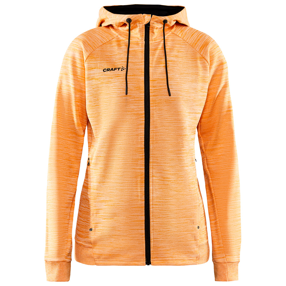 Craft Hoodie Adv Unify Full Zip Damen Orange