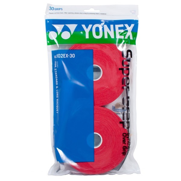 Yonex Overgrip Wet Super Grip Rote Rolle 30 Stück