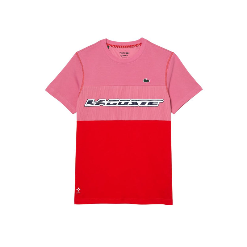 Lacoste T-Shirt Tennis x Daniil Medvedev Heren Roze Rood